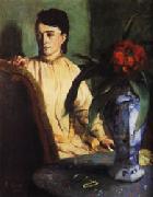 Edgar Degas Woman with Porcelain Vase oil on canvas
